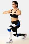 Zelocity Mid Rise Leggings - Color Block Blue — thumbnail 4